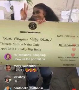 Bella Okagbue birthday gifts