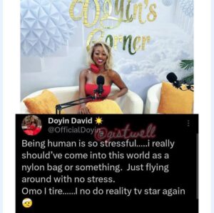 "Why I Want To Be A Nylon Bag"-Doyin Cries Out, Gives Reasons