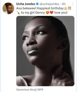 "Asa Bekee, My Genny I Love You"- Actress Uche Jombo Celebrates Genevieve Nnaji On Her 44th Birthday