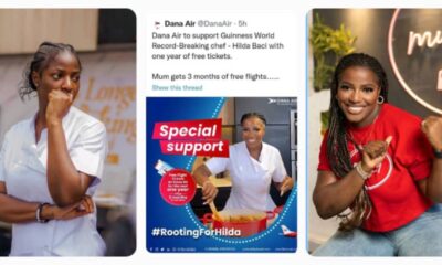  Dana Air to support Guinness World Record-Breaking chef - Hilda Baci with one year of free tickets, Also gifts her mum (Detail)