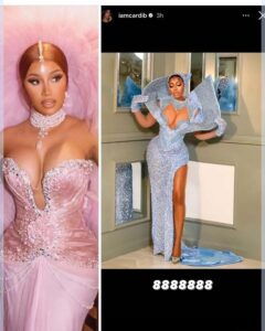 Cardi B on Mercy Eke's AMVCA Outfit