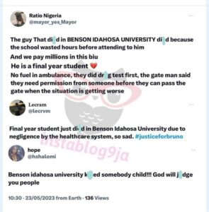 BIU student passes on a month to his graduation