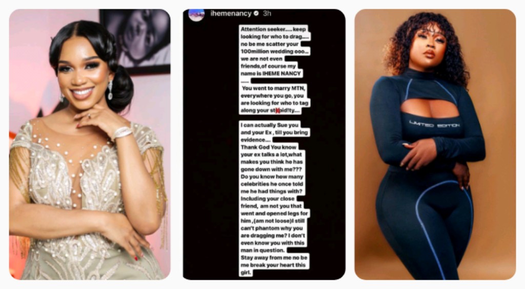 "You Went To Marry MTN, Everywhere You Go"-Actress Nancy Iheme replies Sandra Iheuwa, after the business woman accused her of sleeping with her Ex-husband (Details)