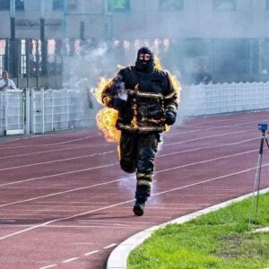 world records for distance run on fire