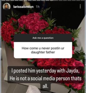 Larrisa London on Davido