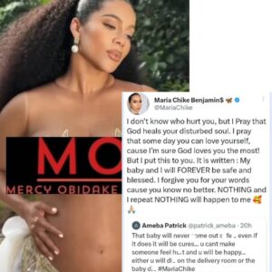 BBNaija's Maria Chike Replies A Tr0ll Who Wished De@th On Her & Baby During Delivery (Detail)