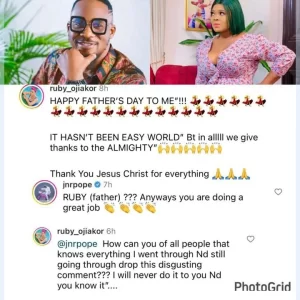 "Get Out Of My Page With Your Dev!lish Comment "- Nollywood Actress, Ruby Orjiakor Sl@ms Her Colleague, Junior Pope After He Advised Her (Details)