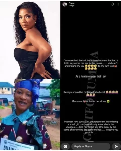 "Old Woman Venb!tter"- Phyna Age Sh@mes Venita, As She Sl@ms Her For Bul!ying Ilebaye, the Youngest On Bbnaija All Stars (Read Phyna's Full Write-up)