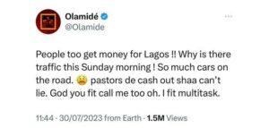 Olamide to God on ministry