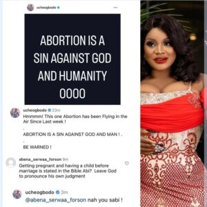 "Fornication Is Also A Sin, You Were Fornicating Before You Got Married"- Netizens Slam Actress Uche Ogbodo After She Said Abortion Is A Sin Against God & Man Reacting To Davido's News