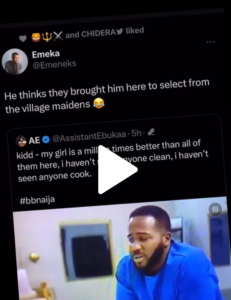 "Did They Bring You Here To Select Wife From Your Village Maidens"- Actor Emeka Sl@ms Kiddwaya After He Said Bbnaija Girls Can't Cook & Clean (VIDEO)