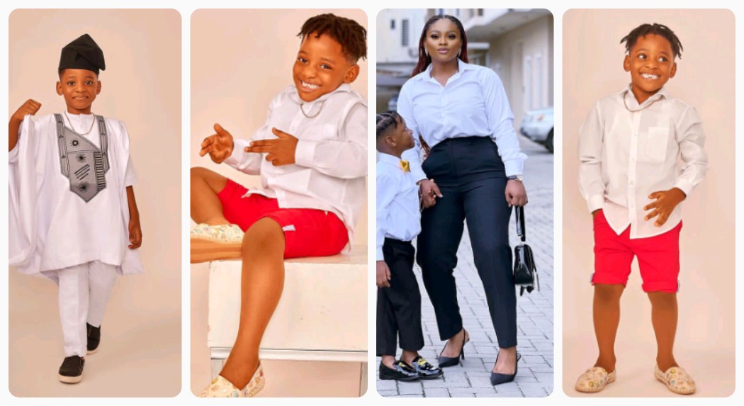 "My SONSHINE, I Pray God's Unending Blessings Upon Your Life, May Your Path Be Bright"- Tega Dominic Celebrates Son As He Clocks 5 (PHOTOS)