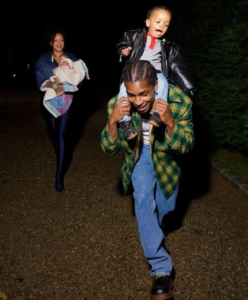   Rihanna and A$AP Rocky introduce their second child Riot Rose to the world in intimate family photo shoot