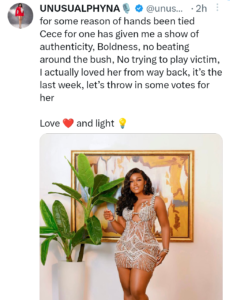 "You're Confused...Did They Bribe You"- Reactions As Phyna Tells Fans To Vote Ceec Because She's Not Playing A Victim