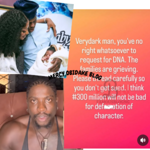  "We will sue you for N300million if you don’t stop asking for a DNA test" — Mohbad’s sister-in-law tells activist, Verydarkblackman