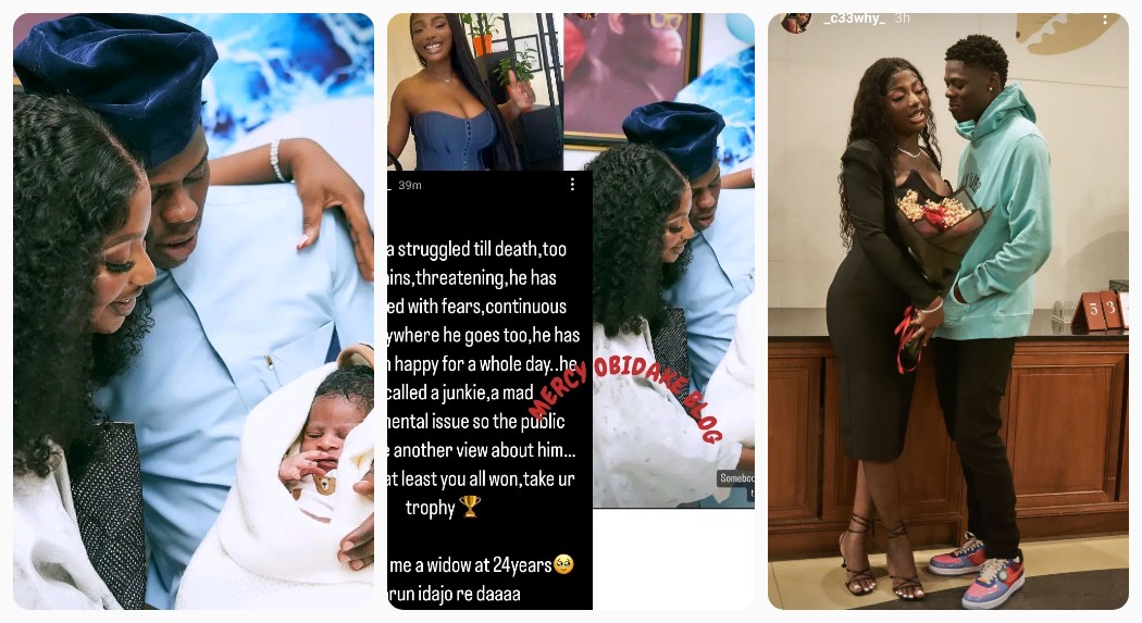 "They Have Made Me A Widow At 24,Our Son Is Only 5 Months Old"- Mohbad's wife cries out in pain 🥺😥