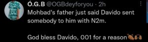 Davido on mohbad father