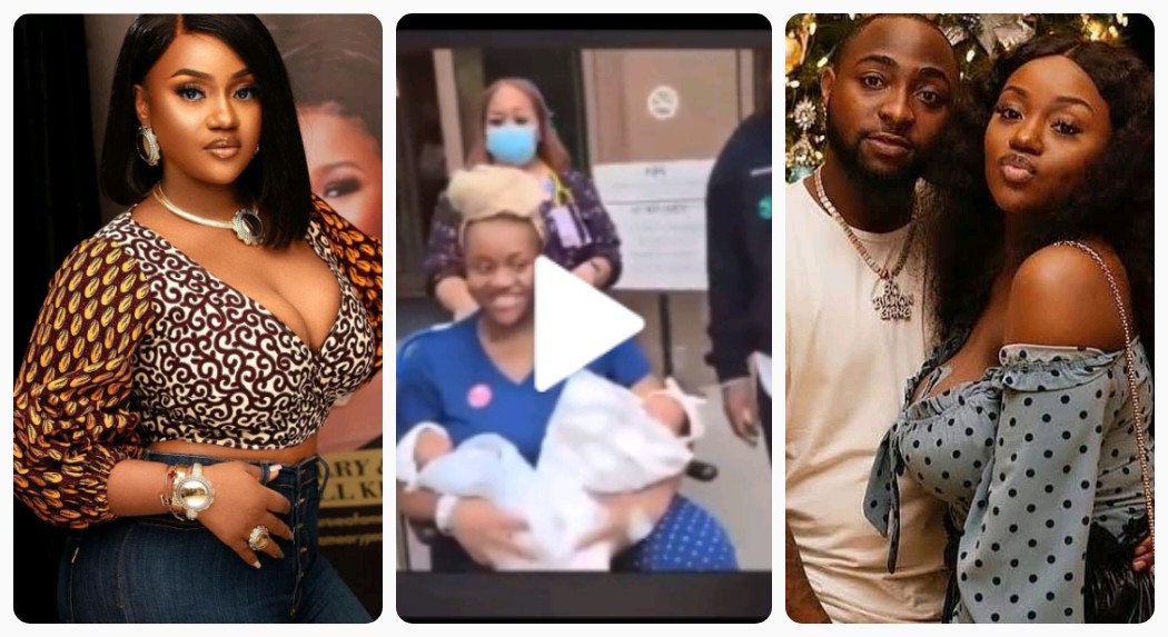 "God Is Too Faithful"- Fans Say As Video Of Chioma Carrying Her Twin Babies Trend