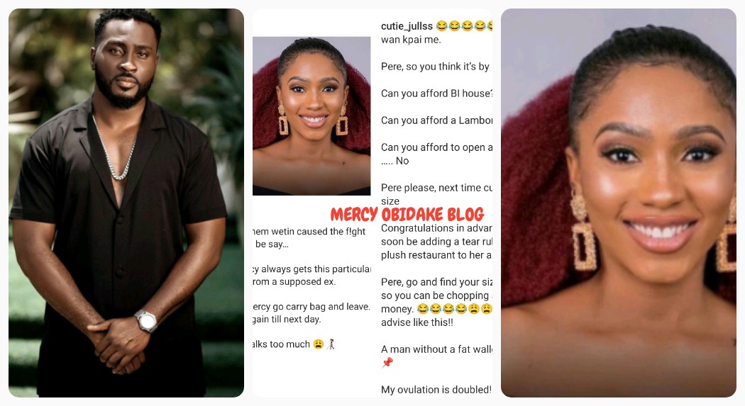 "Next Time Pere, Cut Your Coat According To Your Size"- Blogger Writes, Reveals Alleged Cause Of F!ght Between Pere & Mercy Eke (DETAIL)