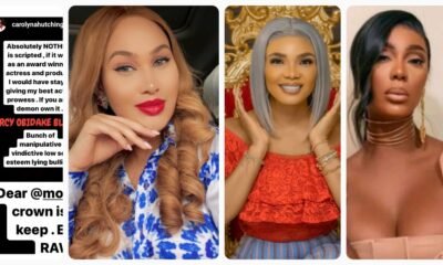 “She’s a m@nipulative, r@zz, fake, w!cked bully in real life, the show is not scripted” — Carolyna Hutchings & Faith Morey T@ckle Iyabo Ojo