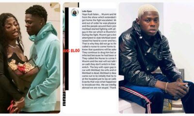 "She Tried To St@b Him With A Dirty Knife........"- Facebook user gives an alleged detail of what happened between Mohbad & wife, Wunmi, the day he died (DETAIL)