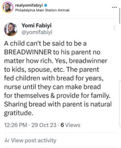 Yomi Fabiyi on Mohbad's father