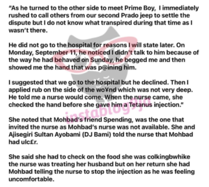 My husband had a f!ght with Primeboy......he started complaining of discomfort after the nurse administered the inj3ction — Mohbad’s wife, Wunmi tells her side of the story (DETAIL)