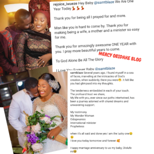  "Thank You For Being All I Prayed For....."-Rejoice Iwueze Pens Sweet Words To Her Husband On Their First Wedding Anniversary (PHOTOS)