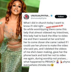  How I de@lt with a woman who recorded me in the church - Phyna reveals