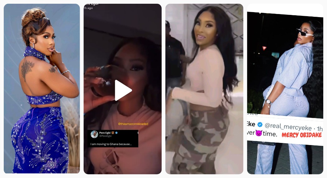 "Pere Don Chop Clean Mouth"- Fans Say As Mercy Eke Reacts Over Pere's Video With His New Babe