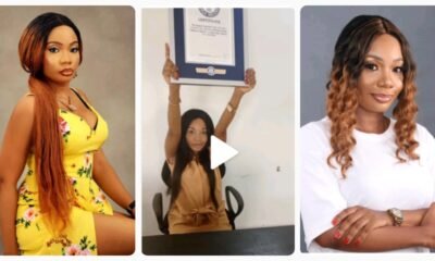 Nigerian wig maker, Helen Williams, becomes the first person in the world to set the record for longest handmade wig, Breaks Guinness Record (VIDEO)