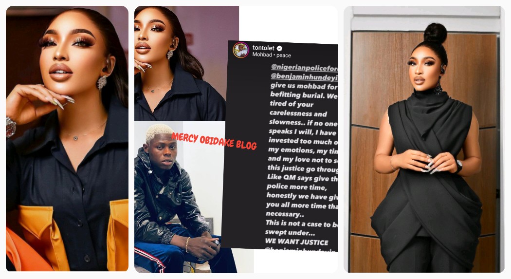 "Give Us Mohbad's Body For A Befitting Burial, We Are Tired Of Your Carelessness & Slowness"-Tonto Dikeh Tells Nigerian Police (DETAIL)
