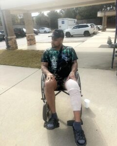 B-red on knee surgery