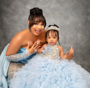 "Today, I reflect on the blessing, joy, and motivation you brought into my life"- Queen Mercy Atang celebrates Daughter, Keilah on her first birthday (PHOTOS)
