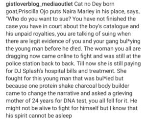 Iyabo Ojo's daughter Priscy on Naira Marley