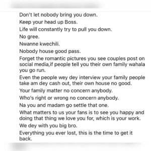 Nobody house good pass. Forget the romantic pictures you see couples post on social media- Yul Edochie reaches out to his senior colleague, Emeka Ike