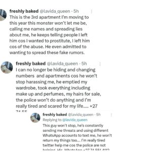 Lady cries on abusive baby daddy
