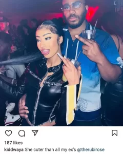 "She's Cuter Than All My Ex"- Kiddwaya shades Erica and others as he poses with American rapper/model Rubi Rose