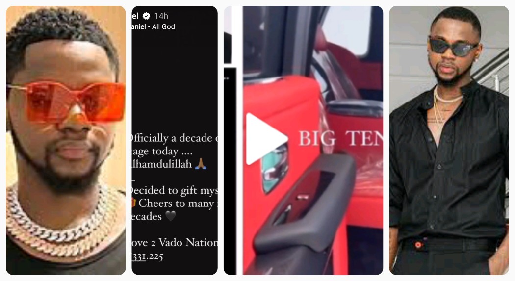 Singer Kizz Daniel gifts himself a Rolls-Royce Cullinan as he marks a decade on stage (Video/Photos)