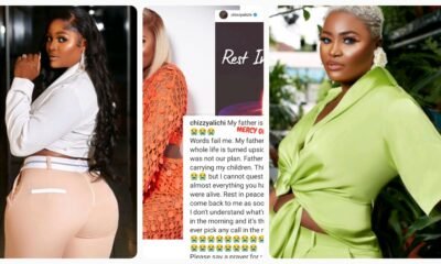 "Father how can you die without carrying my children"- Actress Chizzy Alichi Loses Dad