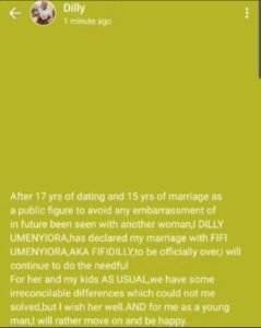 15 Years Marriage Between Billionaire Businessman, Dilly Umenyiora And Socialite Wife, Fifi Umneyiora Has Crashed (DETAIL)