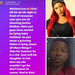 Cynthia morgan on mohbad father