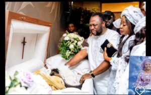 "Your Absence Is Deeply Felt, You Were My Guiding Light"- Actor Tayo Writes As He Buries Wife (VIDEO/PHOTOS)