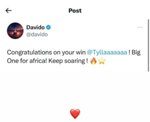 Davido loses grammy award