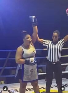 "I Will Not Tolerate Manipulation & Lies"- Laide Bakare Says As She Be@ts Chizzy Alichi At The Celebrity Boxing Match (VIDEO/PHOTOS))