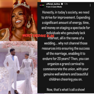 "Channel Your Money & Wealth Into Enabling The Success Of Your Marriage, Not Staging A Spectacle For People Who Have No Interest"- Ka3na Sends A Strong Message To Veekee James