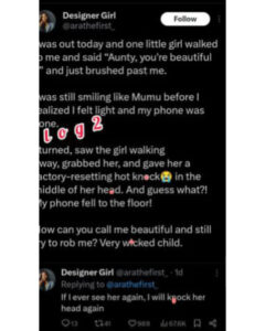 "She Said Aunty You're Beautiful" - Lady Narrates How A Little Girl Complimented Her And Stole Her Phone