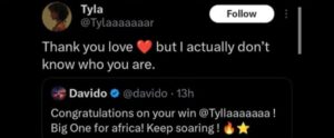 " I Actually Don't Know You " - KARMA STR!KES!!! As Tyla Responds To Davido After Grammy Win