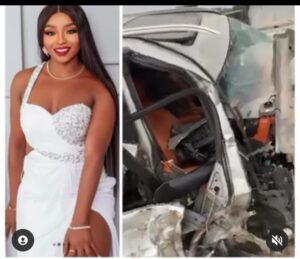 Actress, Adegoke Ifeoluwa, Cries Out As She Meets Her Car Fatally Damaged After Her Mechanic Took It For Minor Repairs (VIDEO)