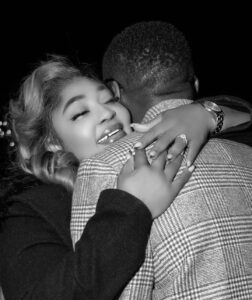 Nollywood actress, Biodun Okeowo, is  off the streets, as she gets engaged by her fiance.  In a post on Instagram, the actress shared photos that showed the moment her fiance proposed to her with a ring.  He was seen kneeling, as Biodun Okeowo beamed joyfully, her smiling face lit up as she bowed her head.  Although his face was not revealed, the two shared romantic moments and Biodun Okeowo flaunted her engagement ring.  Fans and well-wishers have flooded the comment section of the post, congratulating the actress on her engagement.